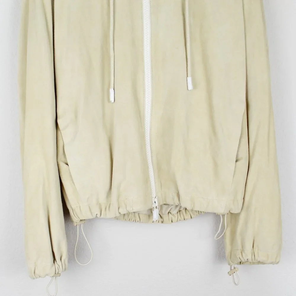 NWT Vince Suede Zip Hooded Jacket | Luxury Casual Outerwear
